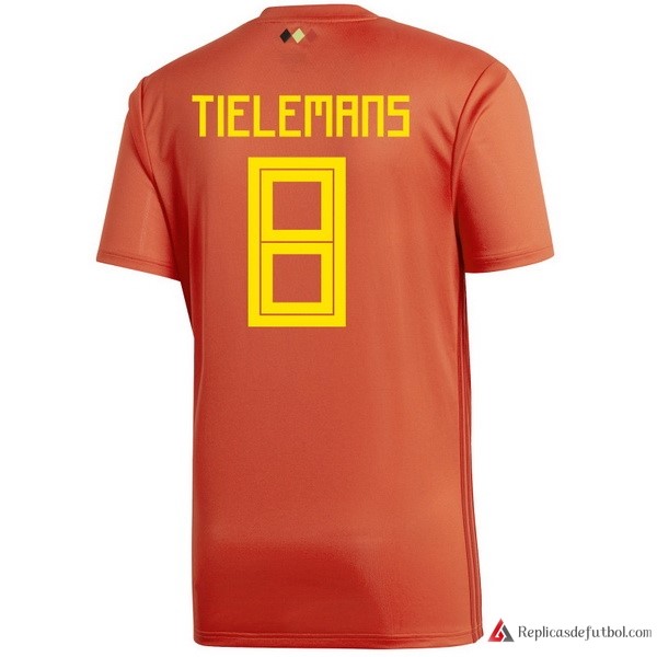 Camiseta Seleccion Belgica Primera equipación Tielemans 2018 Rojo